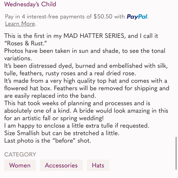 ROSES & RUST Custom Vintage Top Hat - Picture 16 of 16